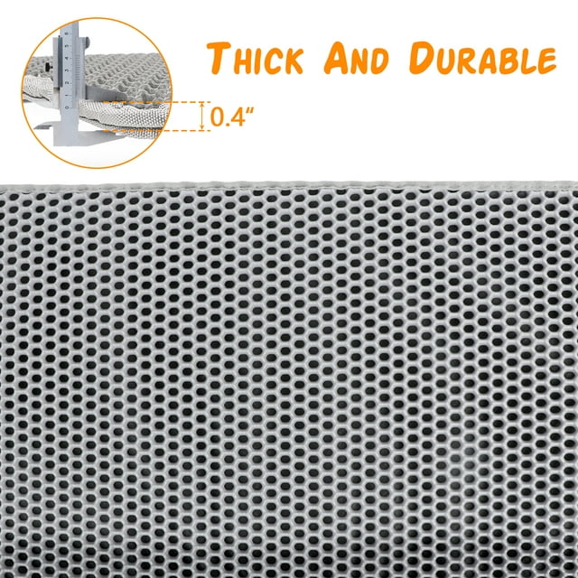 ZALALOVA Cat Litter Mat Kitty Litter Mat for Litter Box, 24 x 15 inch Honeycomb Easy to Clean, Soft on Paws, Non-Slip, Waterproof Cat Mat (Gray)