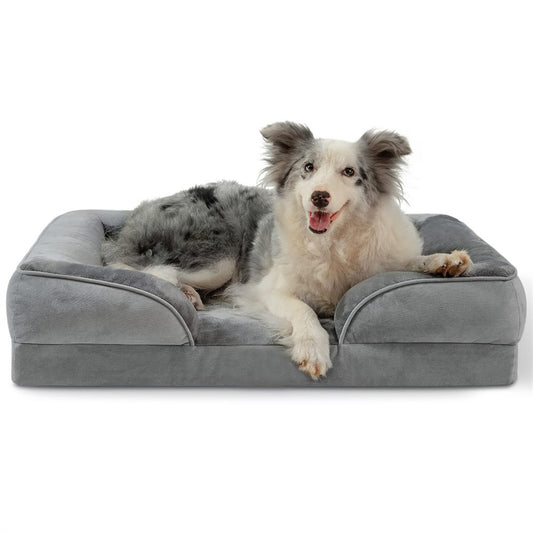 ZALALOVA Orthopedic Dog Bed for Medium Dogs,Waterproof Dog Sofa Beds,Supportive Foam Pet Couch Bed with Removable Washable Cover, Waterproof Lining and Nonskid Bottom