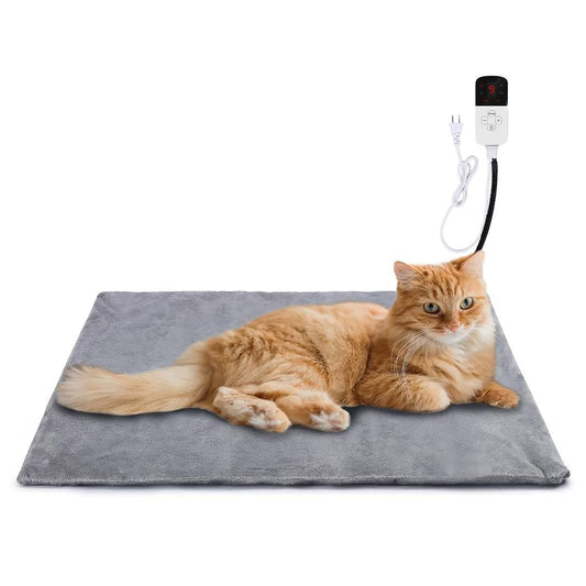 ZALALOVA Pet Heating Pad for Dogs,20x16in Cats Heating Pad Indoor Electric with Timer, 9 Level Temperature Dog Heating Pad Waterproof Heated Dog Pad Mat