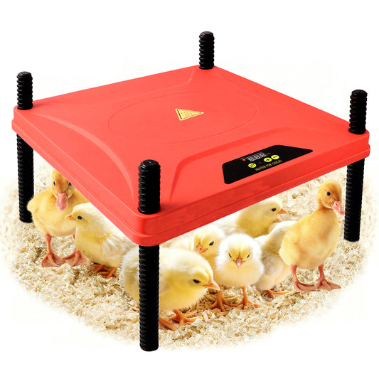 ZALALOVA 12" x 12" Brooder Plate for Chicks with Temperature Adjustable and Display, Chick Heater Plate Heating With Remote Control- Up to 30 Chicken