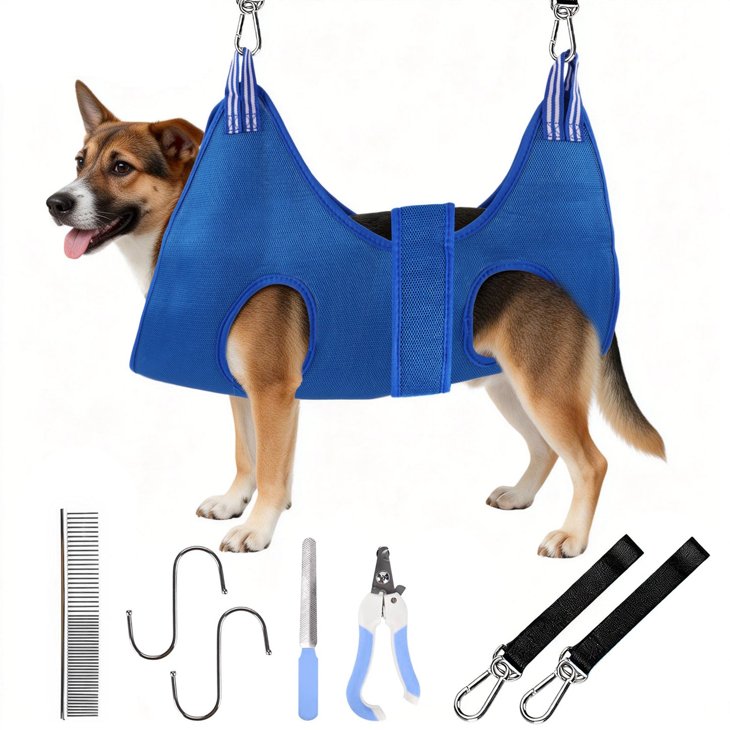 ZALALOVA Dog Grooming Hammock, Large Medium Dogs Hanging Harness Holder Hanger for Nail Clipping,Nail Trimming Hammock,Dog Sling Restraint for Claw Care