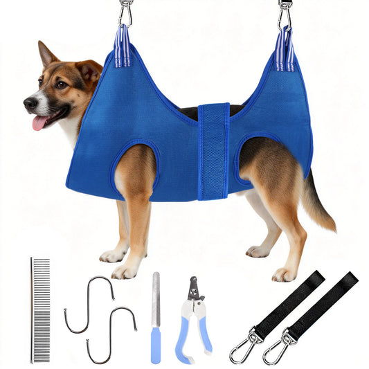 ZALALOVA Dog Grooming Hammock, Large Medium Dogs Hanging Harness Holder Hanger for Nail Clipping,Nail Trimming Hammock,Dog Sling Restraint for Claw Care