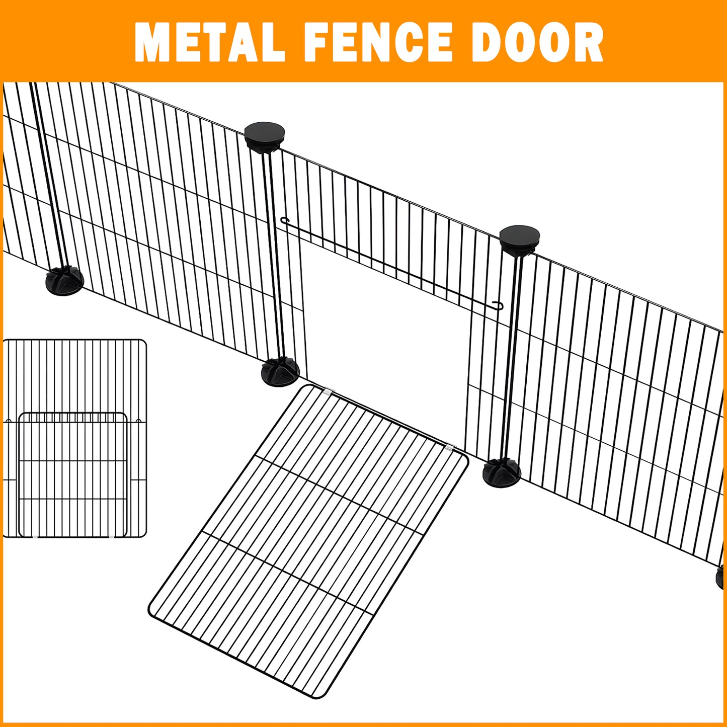 ZALALOVA 12 Panels Guinea Pig Cages,DIY Small Animal Playpen with 900D Oxford Waterproof Liner,48" x 24" x 16" Small Animals Cage Pet Playpen with Door for Bunny Turtle Hedgehog,Indoor Outdoor Porta
