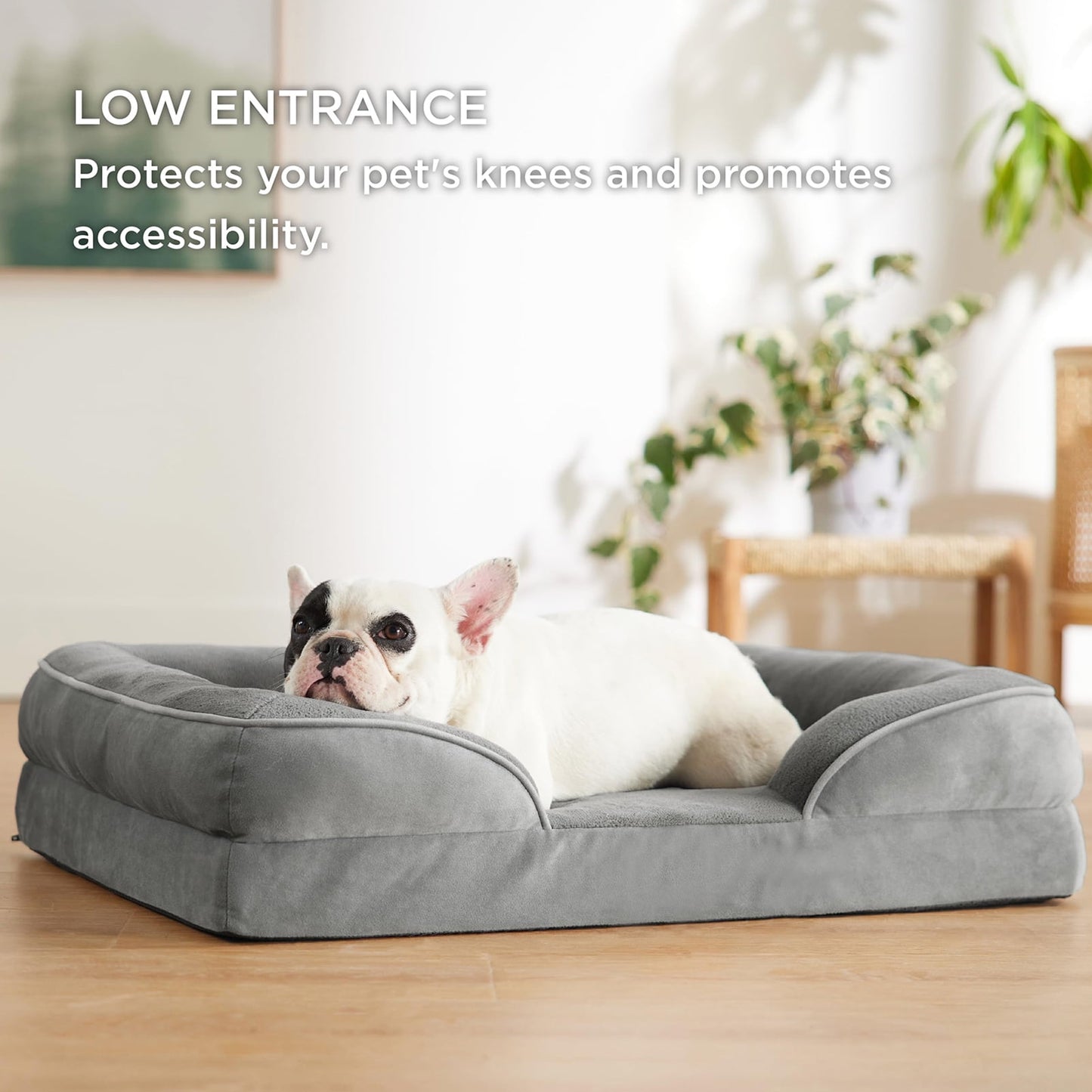 ZALALOVA Orthopedic Dog Bed for Medium Dogs,Waterproof Dog Sofa Beds,Supportive Foam Pet Couch Bed with Removable Washable Cover, Waterproof Lining and Nonskid Bottom