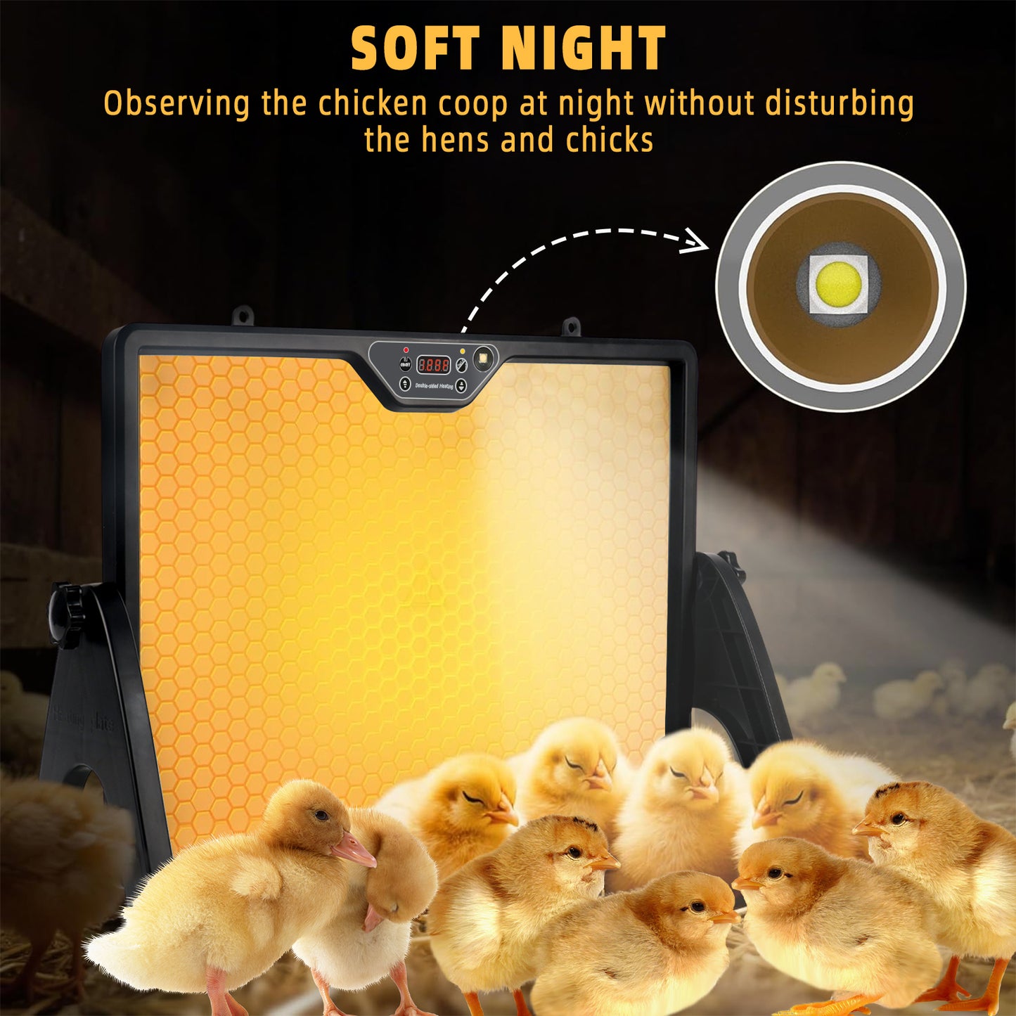Zalalova 16.5" x 12" Chicken Brooder Heater, Dual-Heating Chick Heating Plate for Brooders with Remote Control, Adjustable Temperature & Height,Chicken Warmer for Poultry- up to 45 Chicks