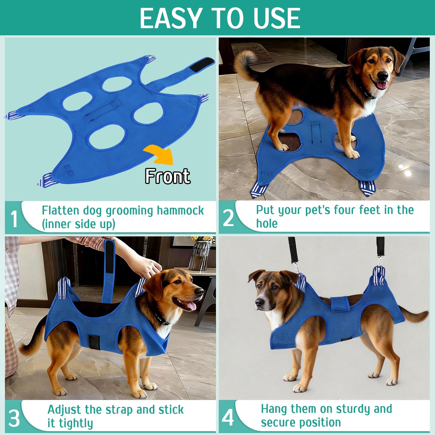 ZALALOVA Dog Grooming Hammock, Large Medium Dogs Hanging Harness Holder Hanger for Nail Clipping,Nail Trimming Hammock,Dog Sling Restraint for Claw Care